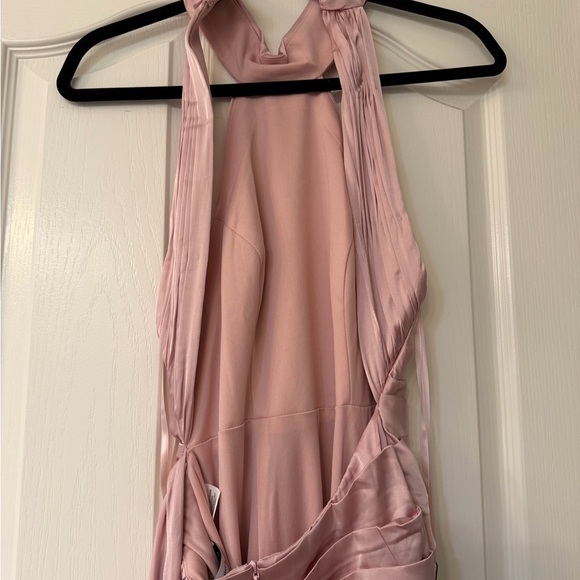 Pink Open Back High Neck Side Ruched Gown Style 11642 - Picture 8 of 8